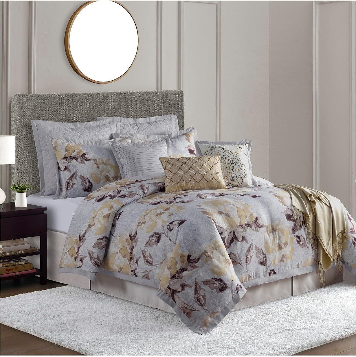 Sunham Home Fashions 17777124 Comforter Set, Full, Yellow