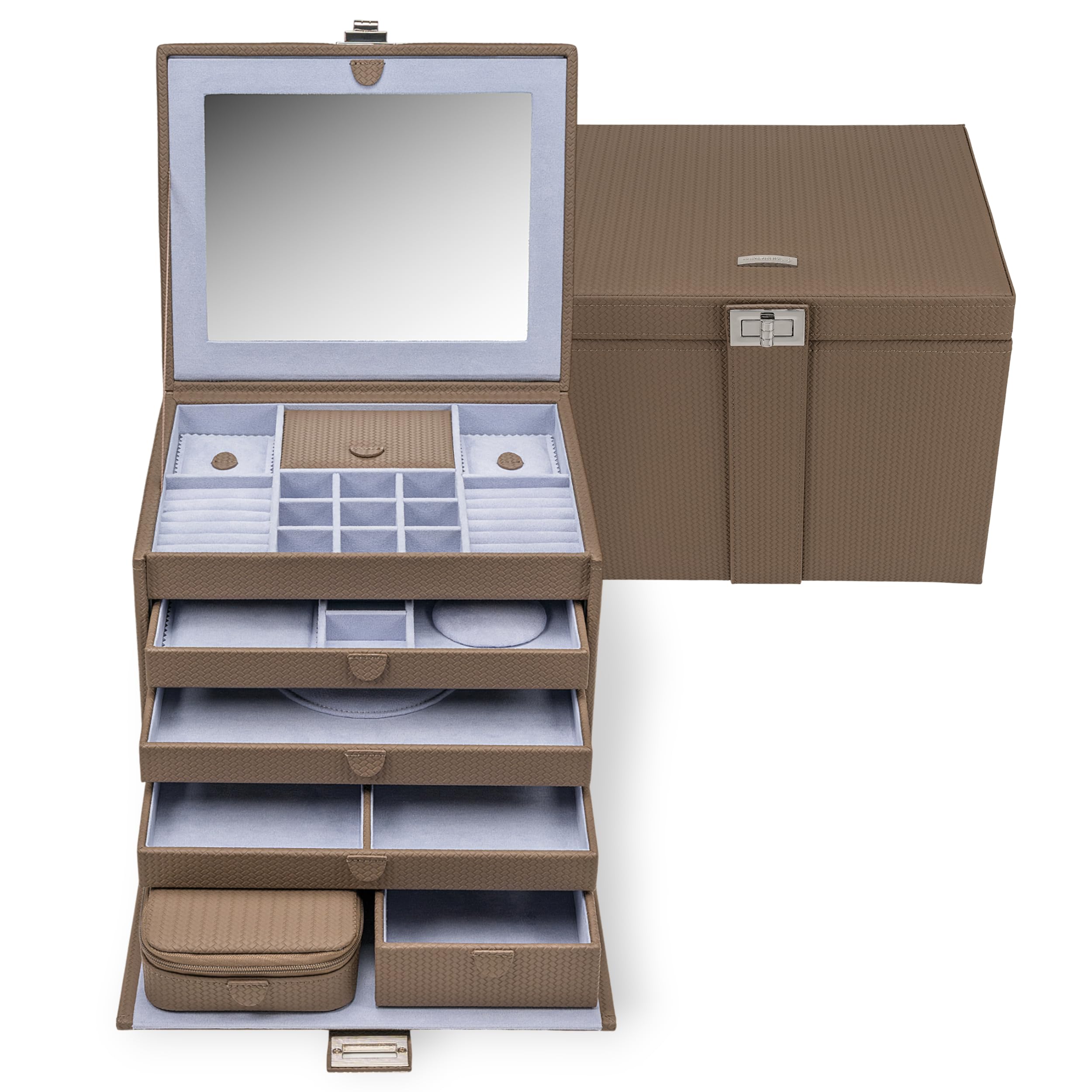 Windrose Szkatułka na biżuterię Corbello Jewelry case Mocca brązowa