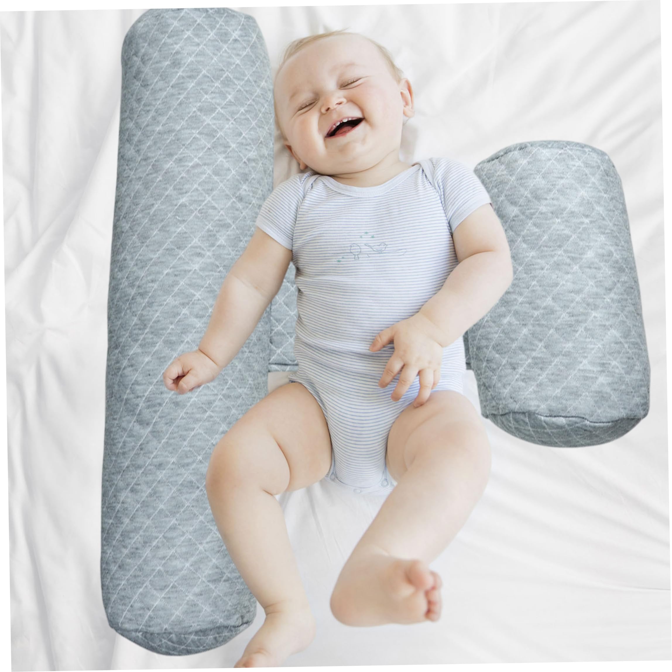 Oreiller Anti-Reflux pour bébé, 1 Oreiller Anti-roulis pour bébé, Reflux réglable avec Tissu Frais et Respirant, Gris de 7, 87 à 9, 45 Pouces, cale pour Nouveau-né