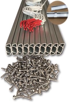 SHANS Greenhouse Channel & Wire, C-Channel & Spring Wire Set, Connectors Included, self Drilling Screws Included 10