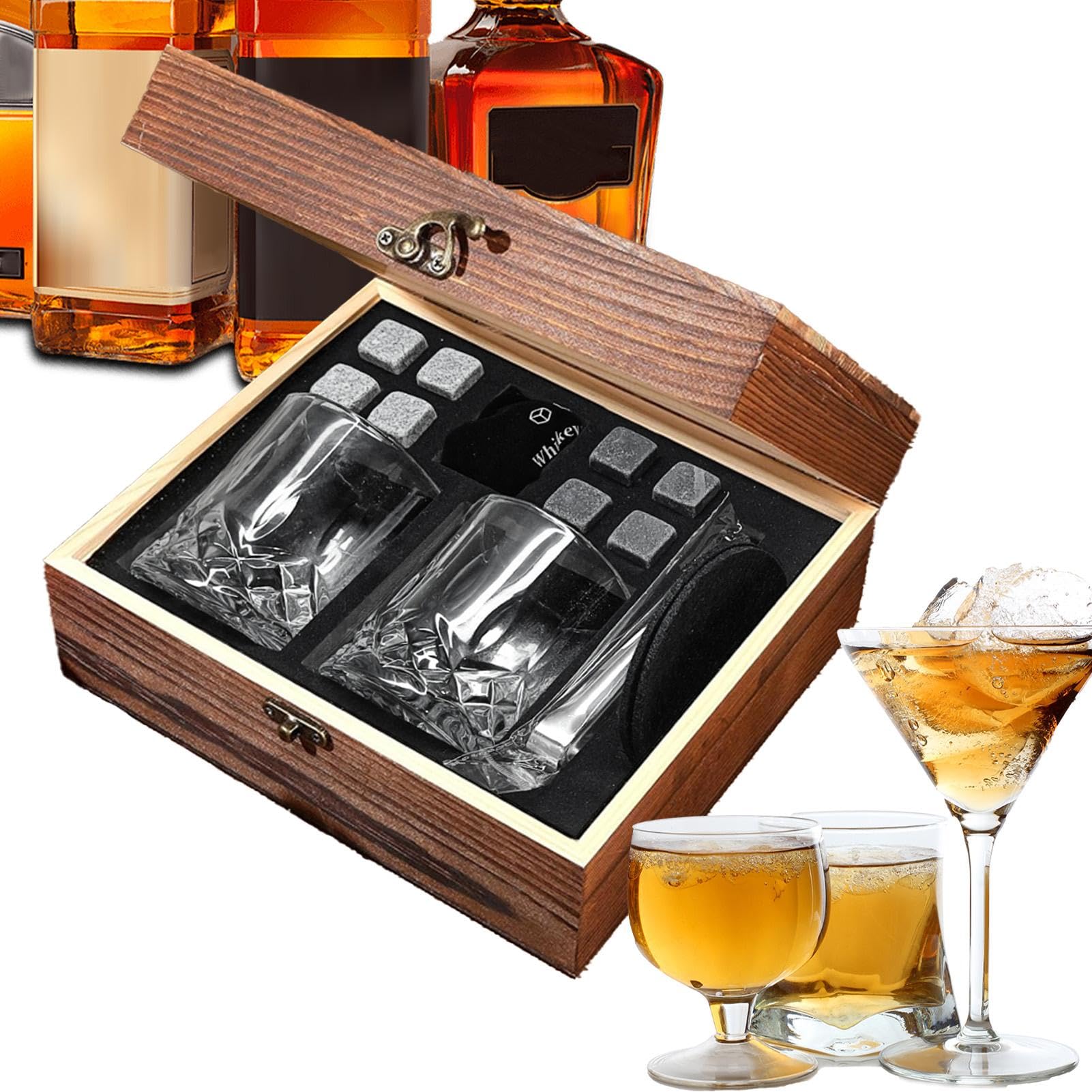 Set de verres à whisky et pierres à glaçons pour vos soirées de salon et réceptions