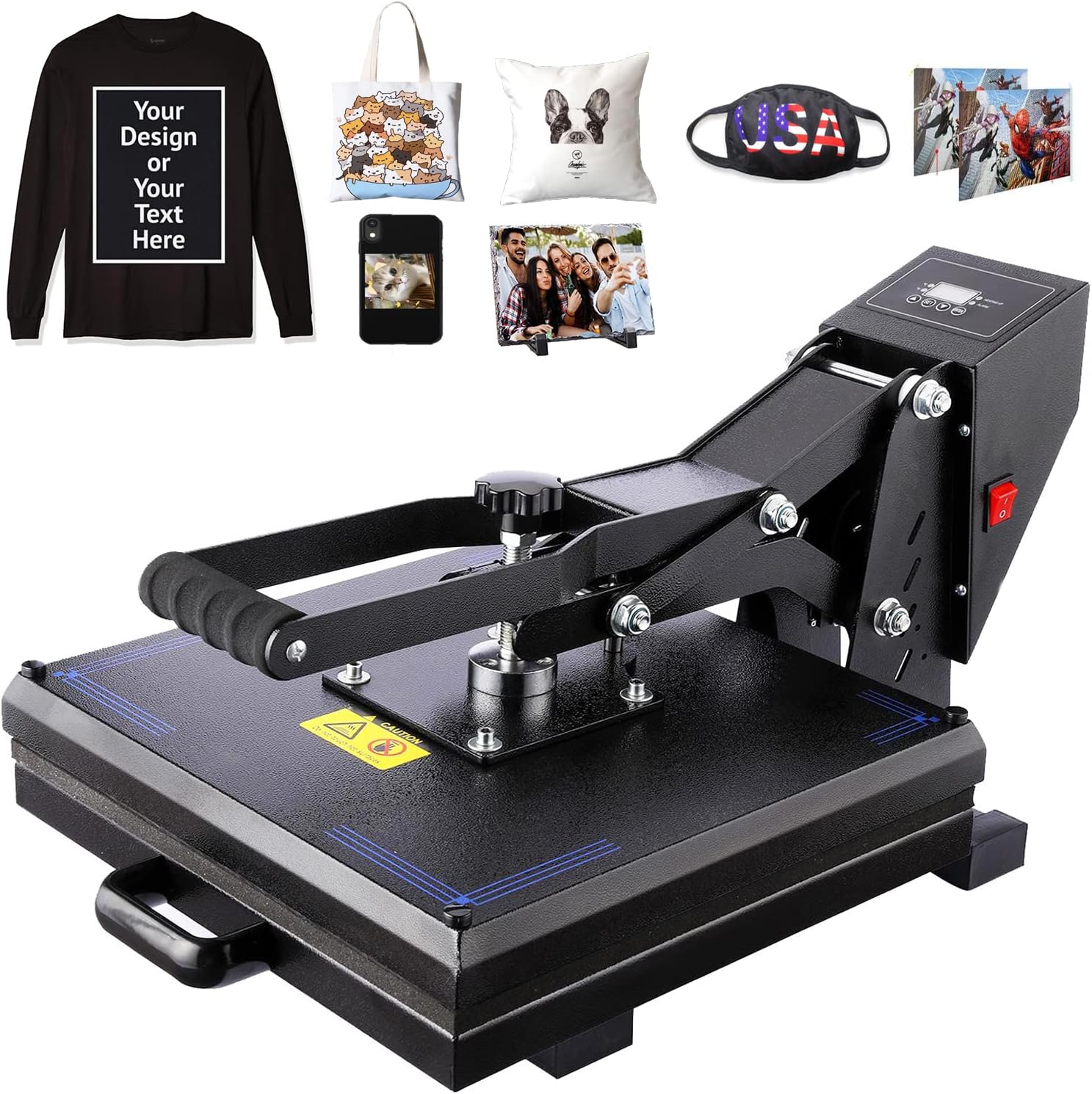 Heat Press Machine 15x15 inch High Pressure Digital Heat