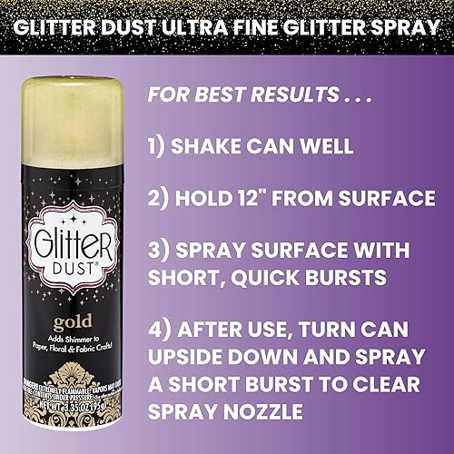 Miniatura 2 de Glitter Dust - Aerosol de purpurina ultrafina, color dorado
