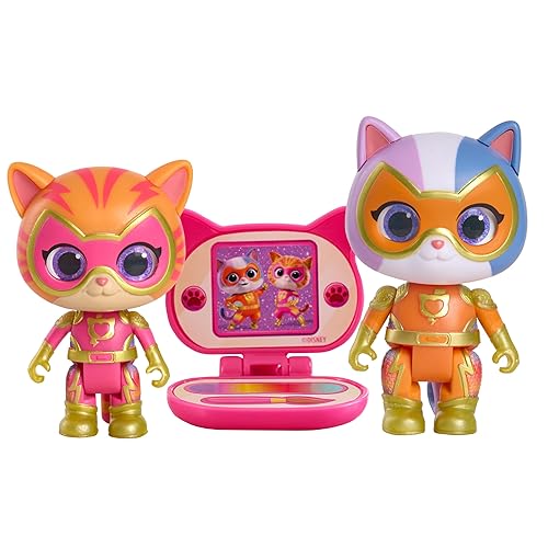 Disney Junior SuperKitties Su-Purr Charged Ginny and Buddy Figure Set, Kids Toys for Ages 3 Up by Just Play