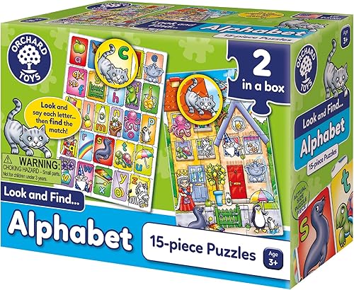 Orchard Toys Buscar y encontrar aprendizaje del alfabeto - Divertido juego educativo