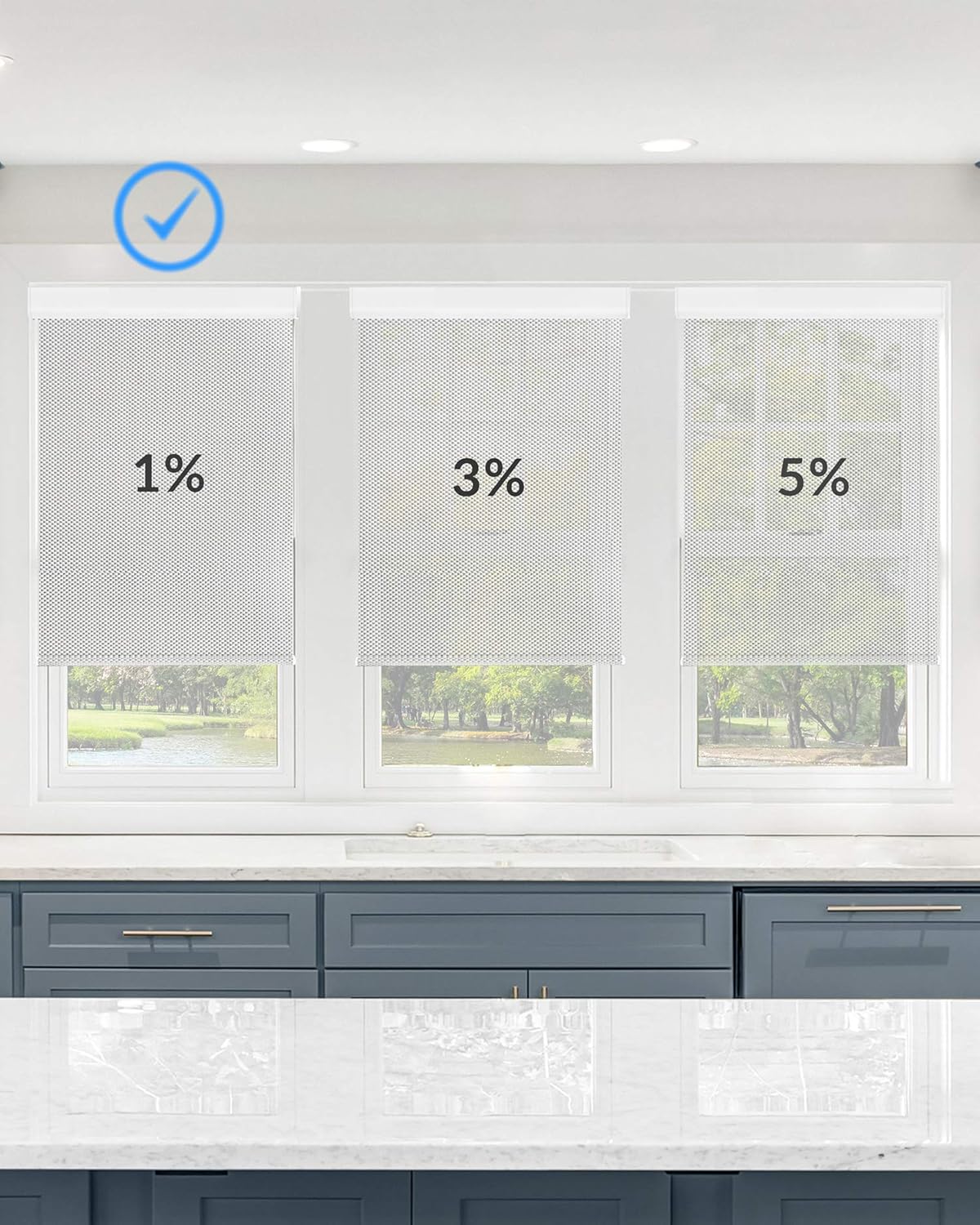 Buy CHICOLOGY Custom Made Cordless Solar Roller Shades, Inside Mount