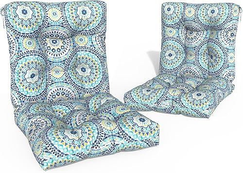 Miniatura 8 de Cojines para sillas de respaldo alto para exteriores, resistentes al agua, para sillas mecedoras, paquete de 2, cojines Adirondack para patio,