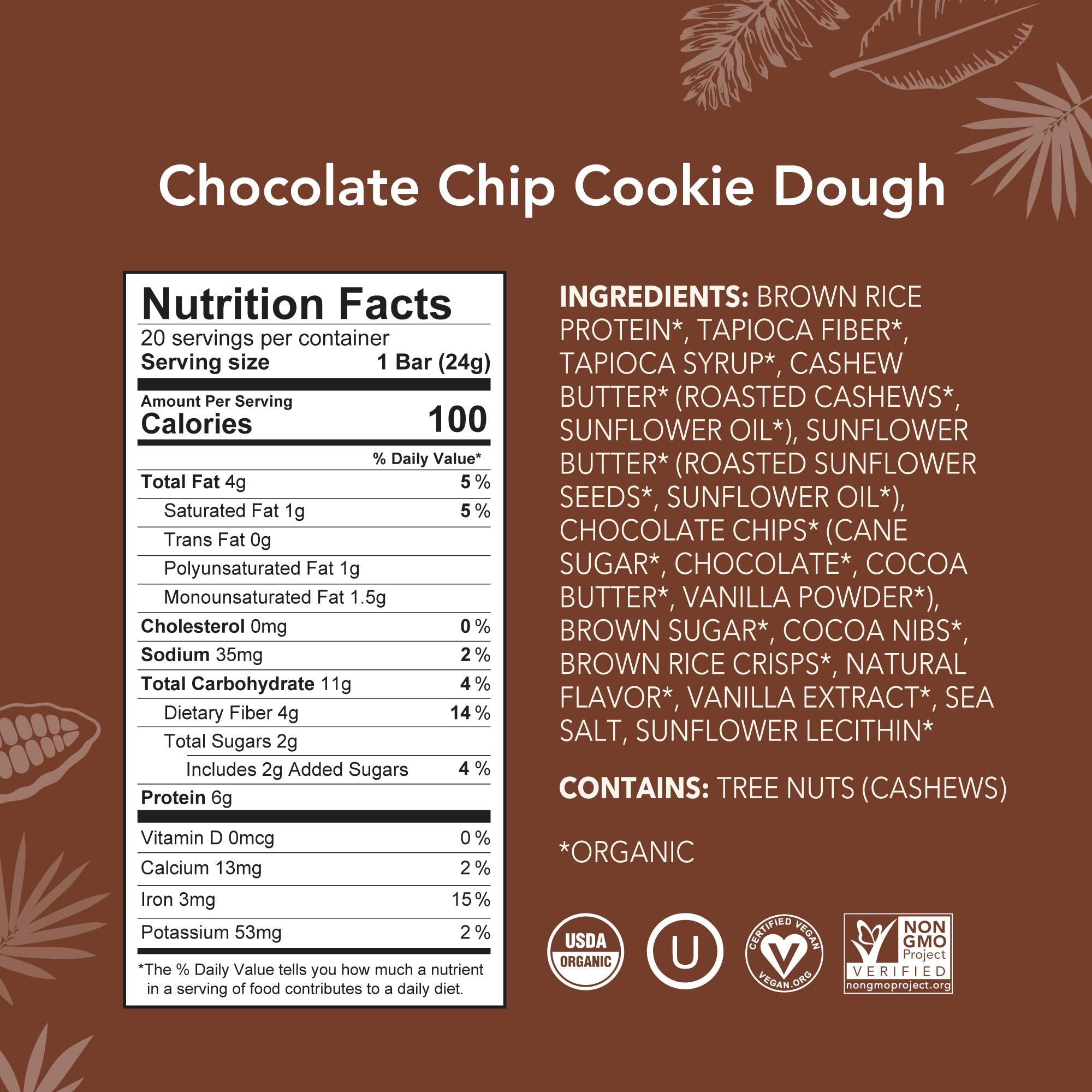 ALOHA Organic Plant Based Protein Bar MINIS Chocolate