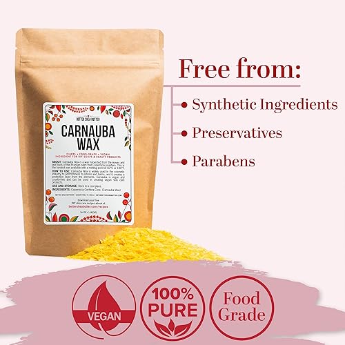 Miniatura 4 de Cera de carnauba pura para madera, muebles, pulido de automóvil y acabado de cuero, uso en bálsamos caseros y cuidado de la piel, cera dura vegana