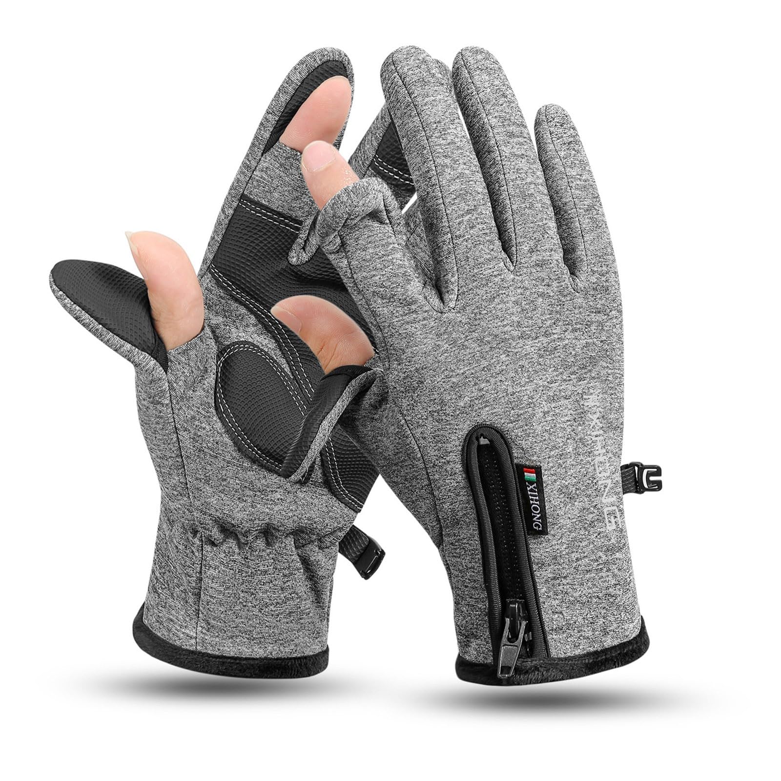 Winter Gloves for Men Women Waterproof Touchscreen Fleece Lined Thermal Snow Gloves for Running Cycling Driving