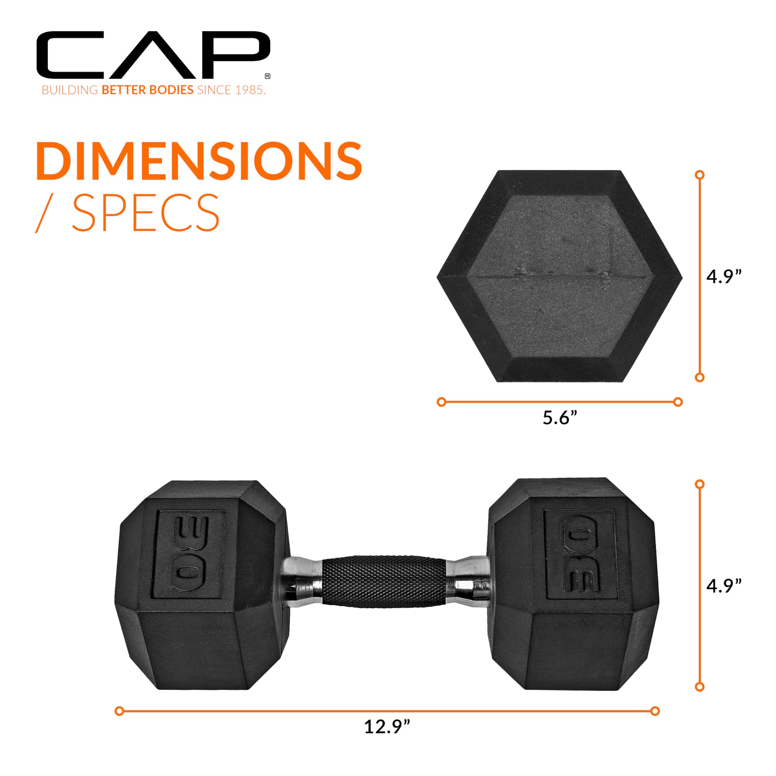 CAP Barbell Peso manubrio rivestito su 12 lati | diverse opzioni