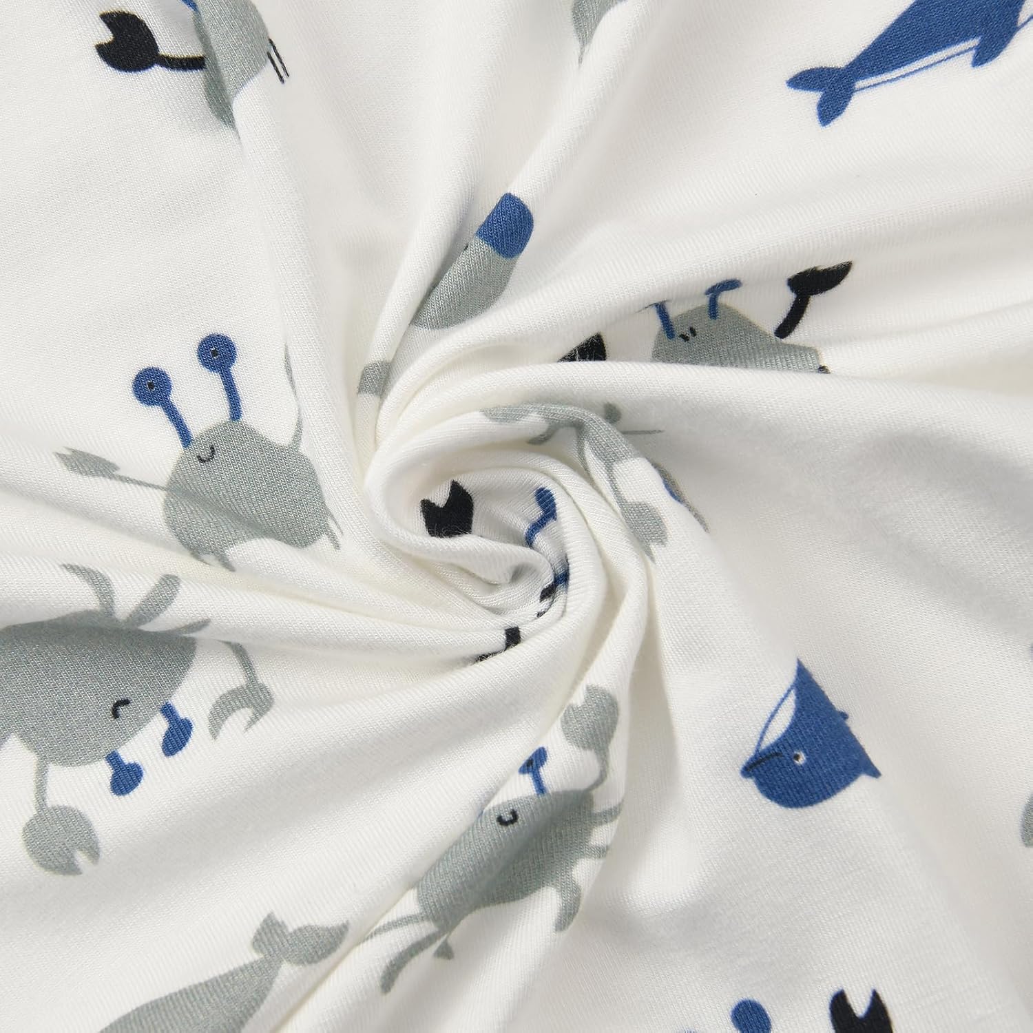 Aablexema Baby Footed Coverall Pajamas with Mittens Rayon from Bamboo 2pcs Newborn Infant 2-way Zipper Outfit - Image 6