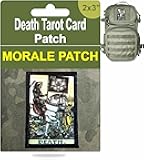 RedheadedTshirts Tarot Death Card Patch - 2x3 Hook and Loop Tactical Morale Patches for Outdoor Backpacks, Plate Carriers, Vests, Operator Caps, Military Gear, Funny Patches, Tactical Accessories