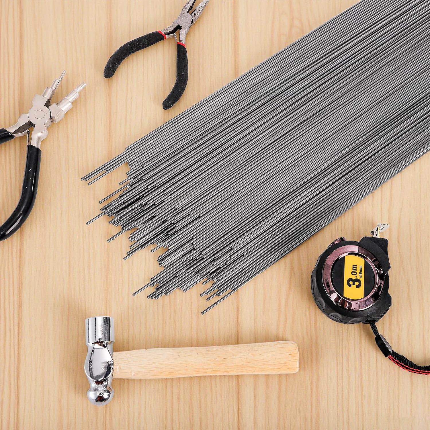 Yarlung 250 Pcs Insulation Support Wire, 16 Inch High Carbon Steel Wire Metal Insulated Supports Rods for Attic, Ceiling
