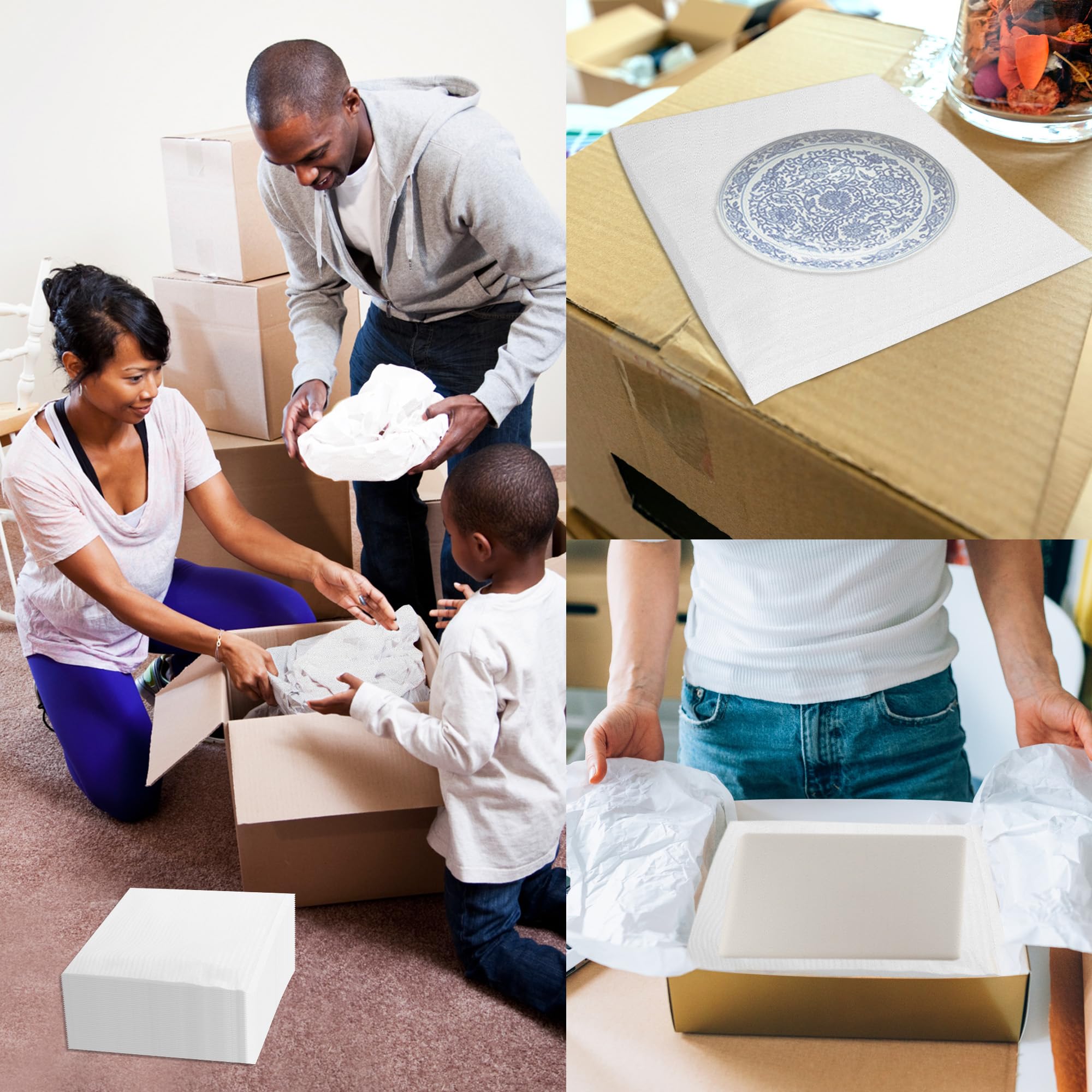 100 Stück 30 x 30 cm Schaumstoff Beutel Schaumfolie, Schaumstoffverpackung, Weiß Schaumfolie Verpackung, Verpackungsmaterial für Umzug Glas Möbel Porzellan Geschirr