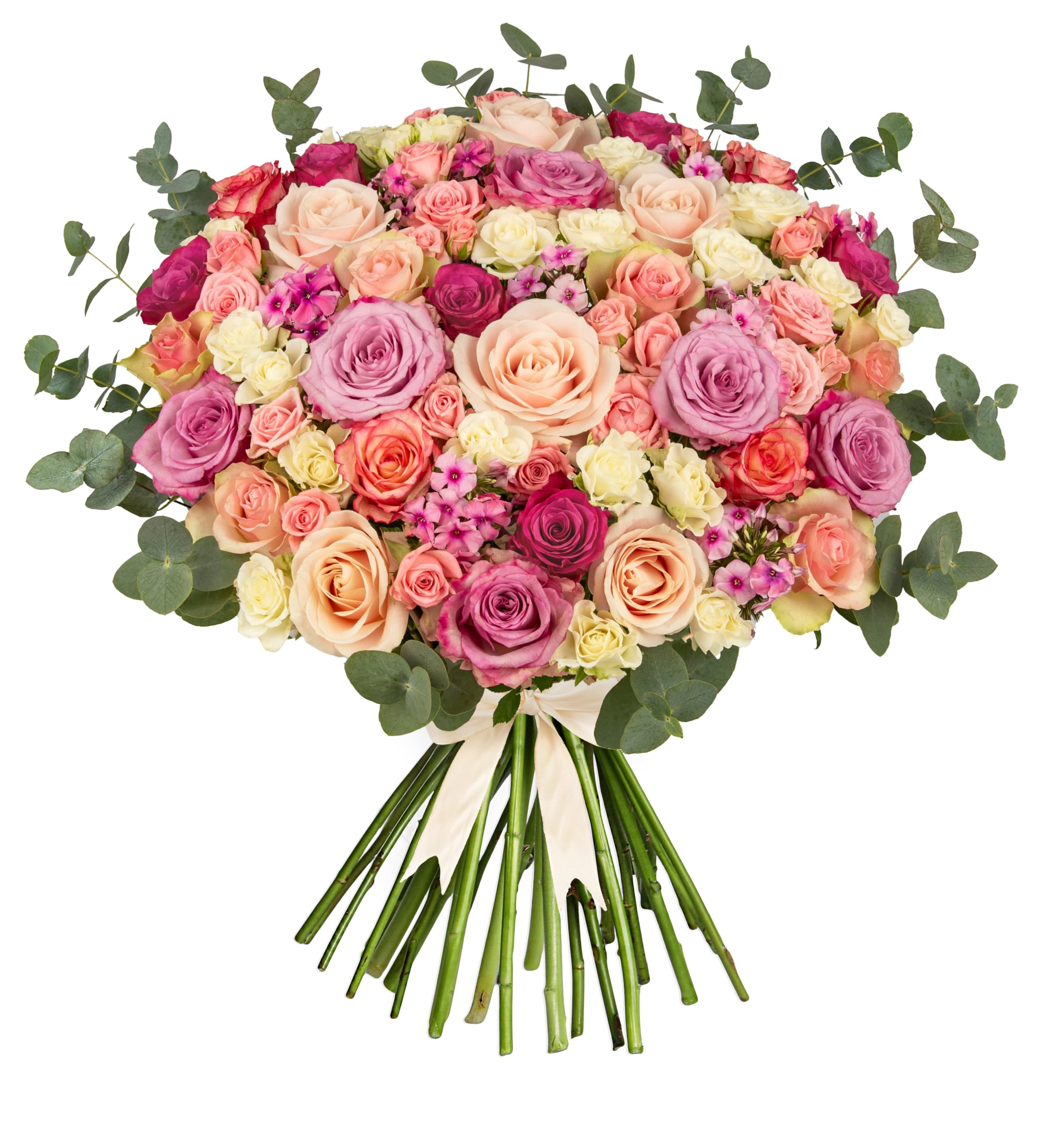 Regal - Next Day Prime Delivery - Roses with two tones of Pink and White with Delightful Dashes of Bouvardiaby - A Stunning Gift Any Occasion - Brighten someone's day with flowers.