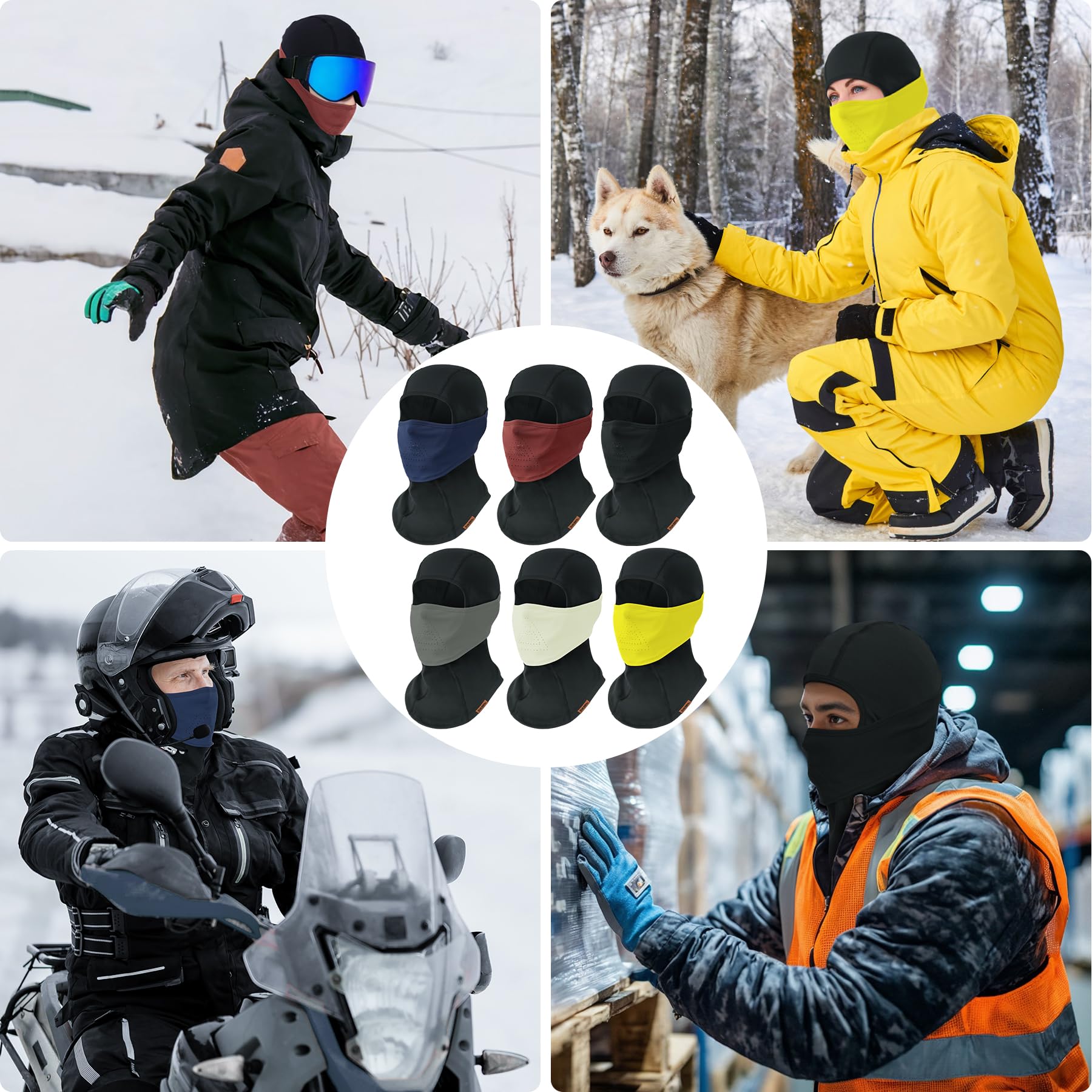 Sukeen Sturmhaube Winter Balaclava Skimaske Motorradhelme Liner Sturmmaske Fahrrad für Motorradfahren, Skifahren, Snowboarden, Radfahren Winddicht Warm Gesichtshaube Einheitsgröße Herren/Damen