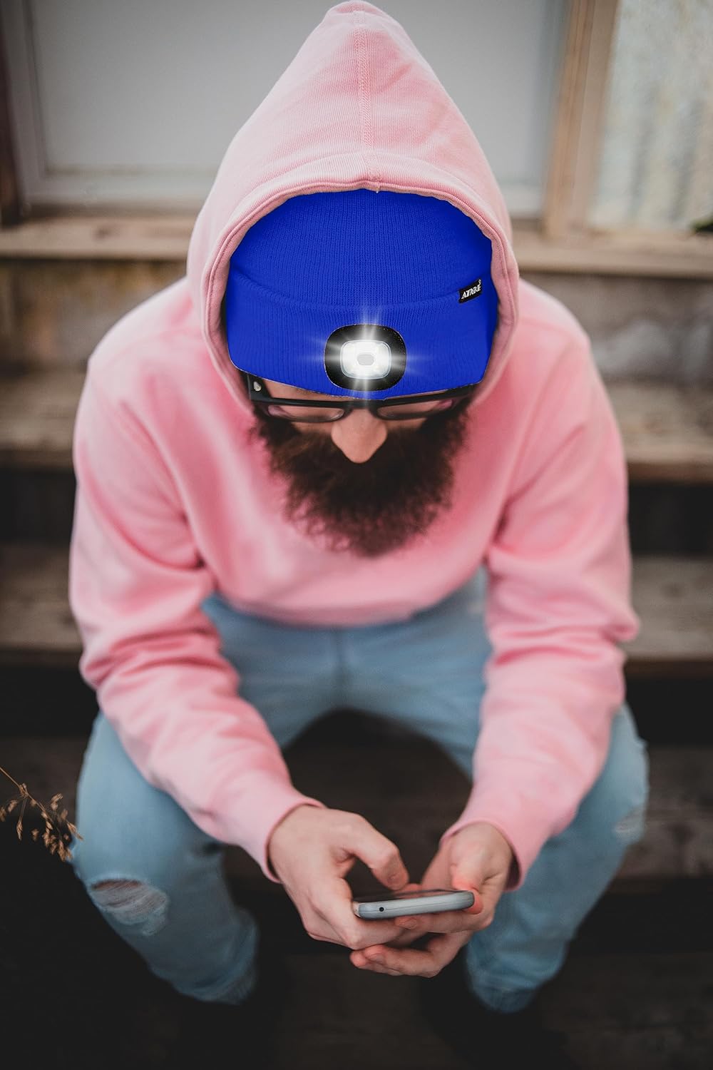 ATNKE 2Pcs LED Lighted Beanie Hat,USB Rechargeable 4 LED Running Headlamp Bright Cap with Light Gifts for Men and Women - Image 7