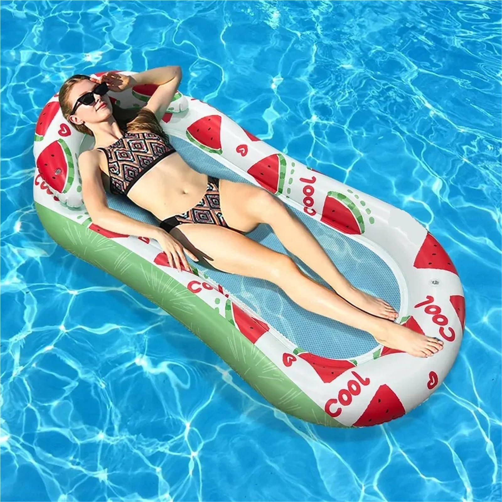Hamac gonflable flottant pour piscine, matelas de piscine, chaise longue de plage, 1 pièce