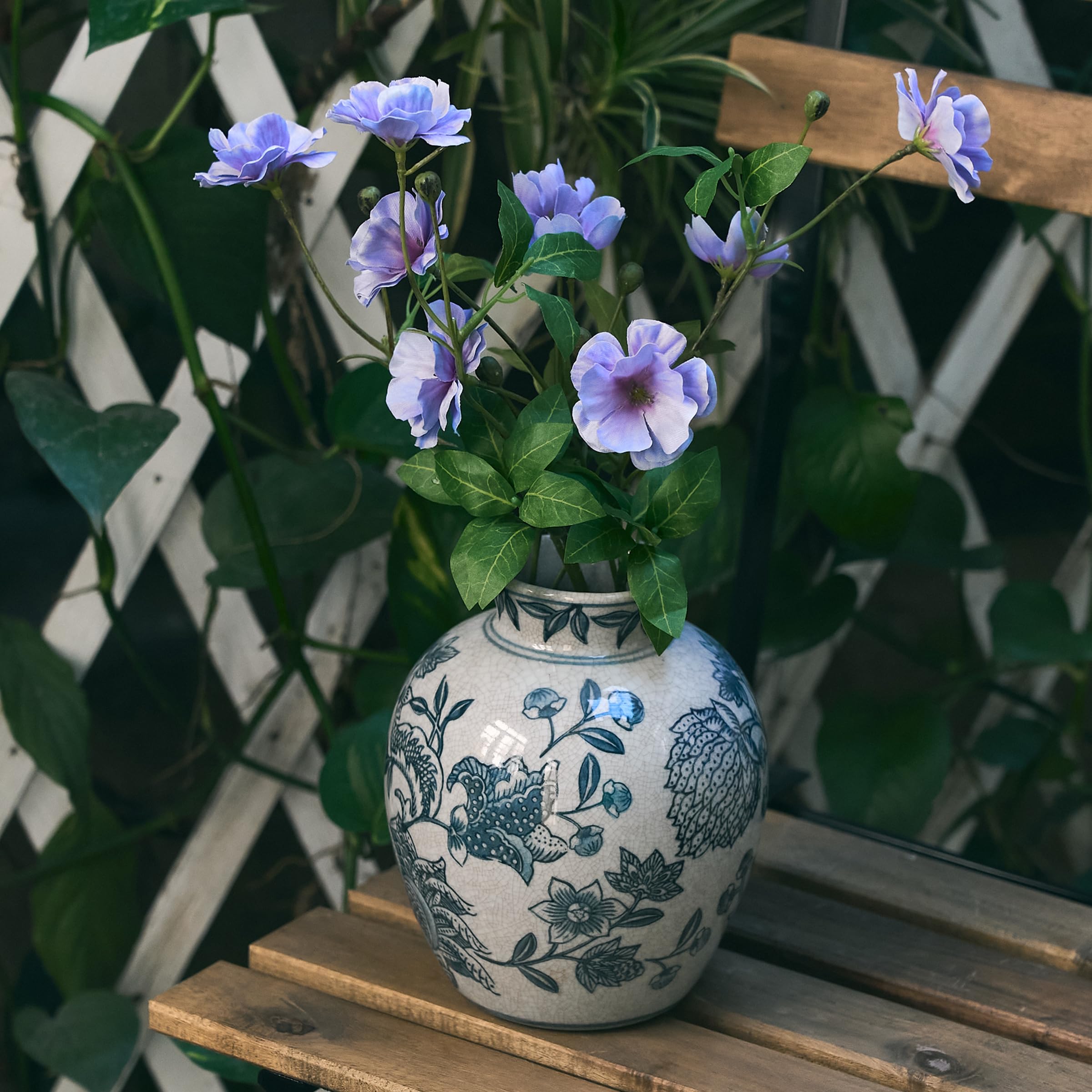 Vintage Vaas Ceramics Blue bij