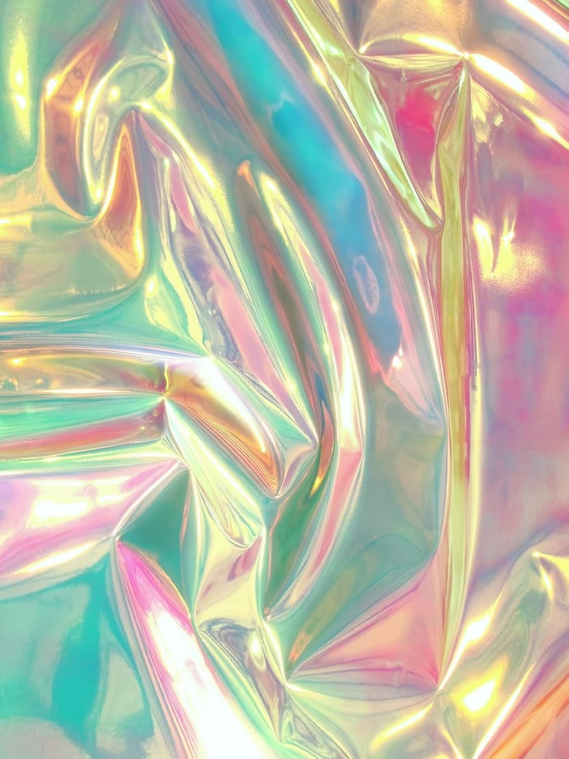 DuroLast™ Holographic Multi-Color Chrome Vinyl Fabric by The Yard DIY Upholstery Accessories Applications (Mermaid)