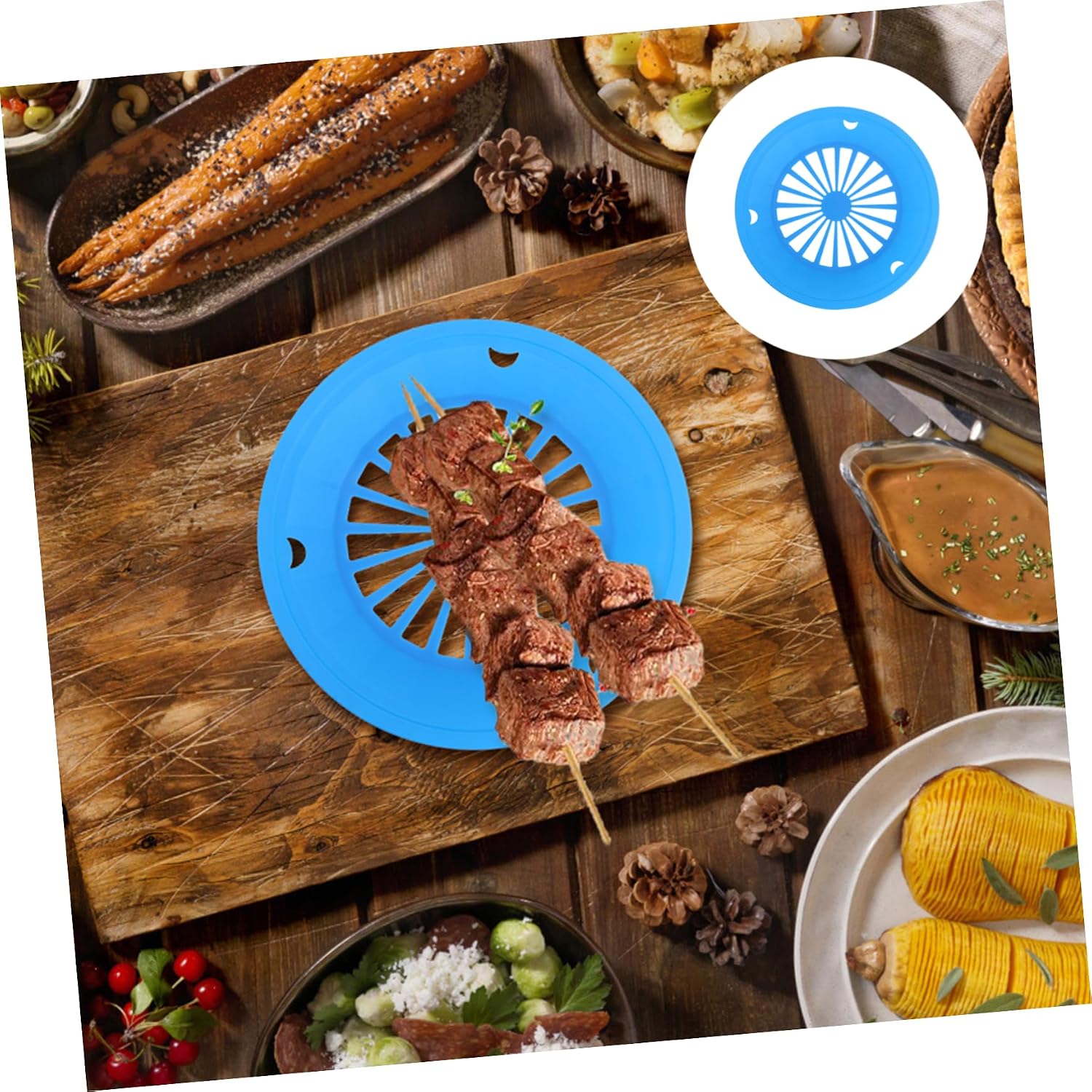 10Pcs Bbq Paper Plate Holder Plastic Lightweight Plate Tray for Camping
