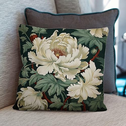 Miniatura 6 de Funda de almohada Honshu in Robins Egg Chinoiserie Floral Fundas de almohada blancas y verdes asiáticas, fundas de cojín modernas, decorativas,