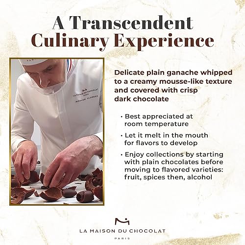 Miniatura 3 de La Maison Du Chocolat Caja de regalo de trufas de chocolate negro prémium - 58 piezas de chocolate francés gourmet