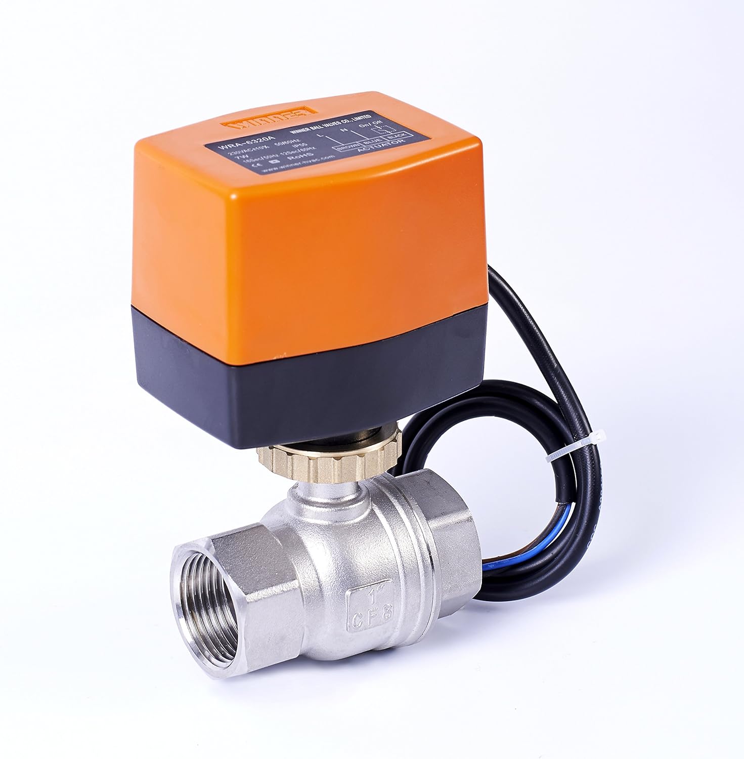 Akent AC110V DN25 Stainless steel Motorized Ball Valve 2 Way NPT 3 point type (1")