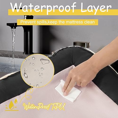 Miniatura 12 de Cama ortopédica para perros de tamaño grande y mediano, cama grande de espuma viscoelástica lavable, sofá mediano para mascotas con funda extraíble,