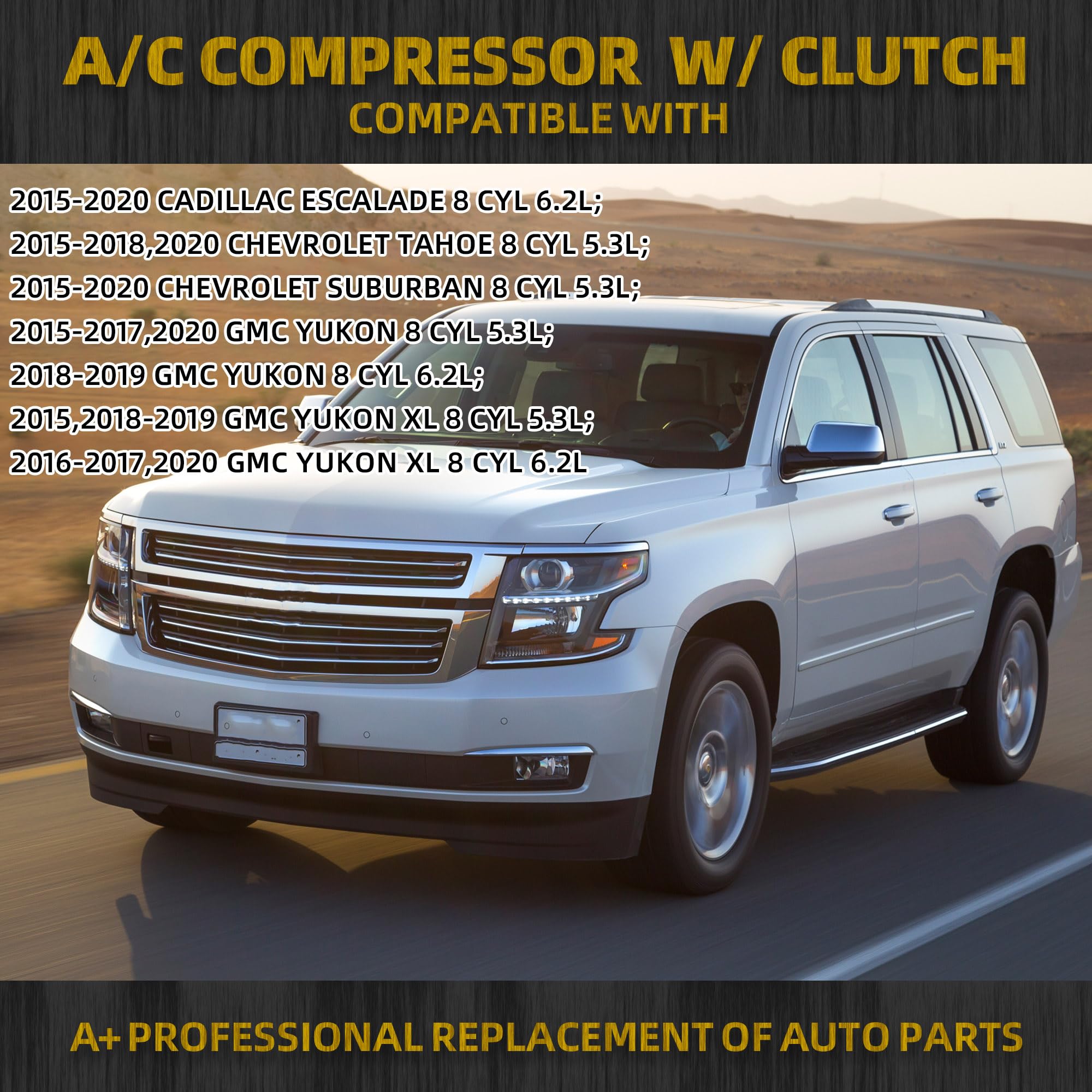 Compresor De Aire Acondicionado Para Carro Remanufactured A/C Compressor For Chevy Tahoe, GMC Yukon, Cadillac Escalade - Part 77362 2015 Chevy Trax AC Compressor - Foto 6