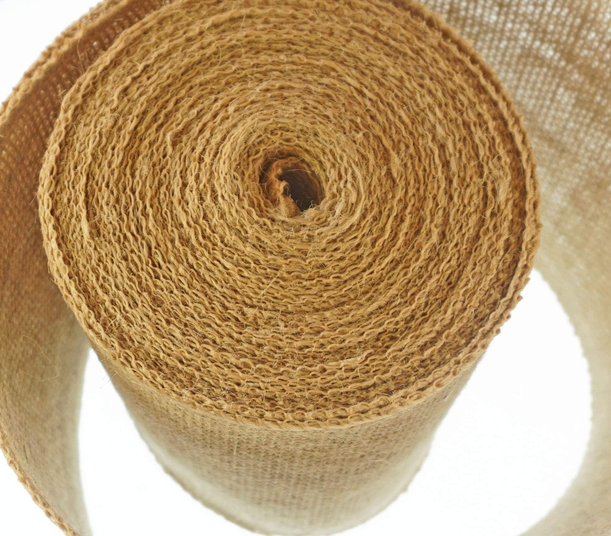6 Inch Burlap Ribbon by the Roll. 10 Yards Jute Spool by Drency Ribbons