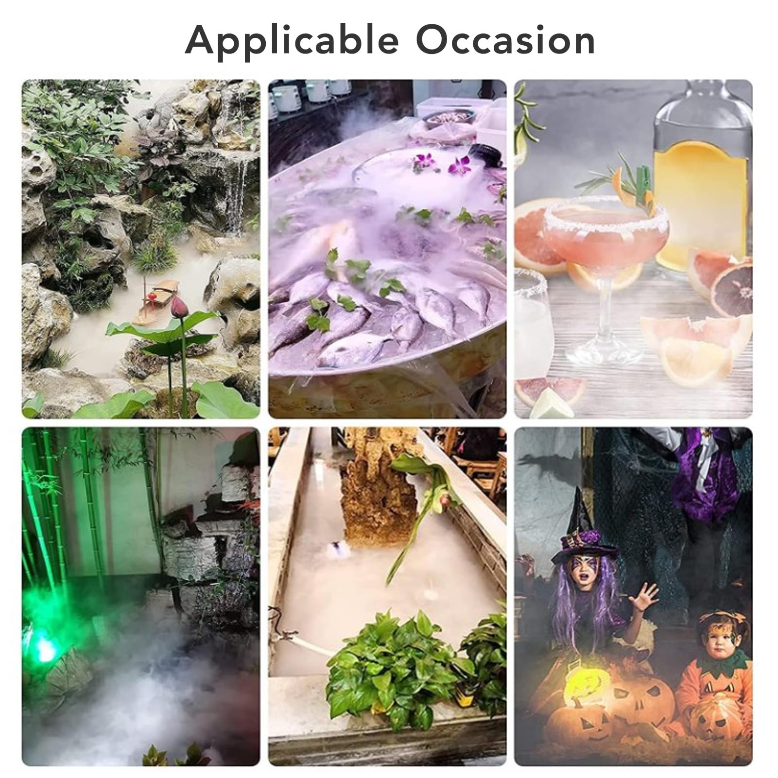 Fabater Brumisateur à Ultrasons, Brumisateur à Ultrasons à 10 Têtes, Humidificateur 350 W, Plaque D'atomisation avec Bouée, Alimentation pour Décoration d'halloween, Rocaille, Aquarium