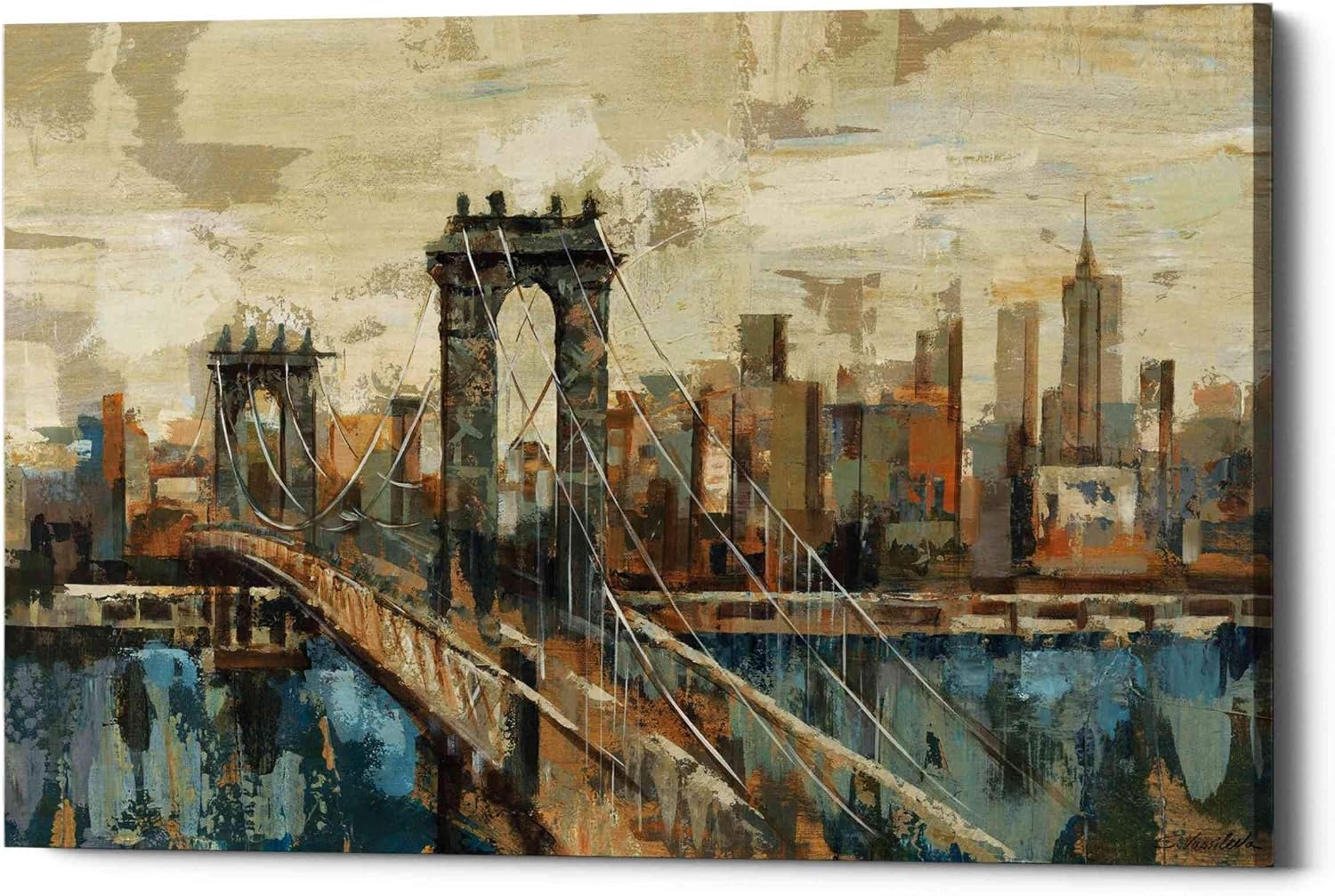 Epic Graffiti 'New York View' by Silvia Vassileva, Canvas Wall Art, 18"x26"