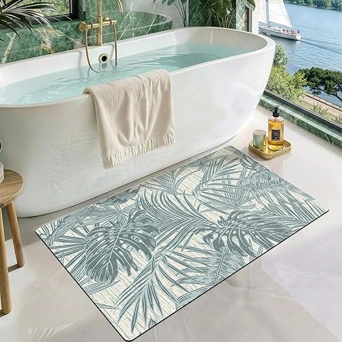 Miniatura 20 de LUMI Tapete de Baño Ultra Delgado, Alfombras de Baño de Goma Antideslizante Súper Absorbente Ultra Delgadas, Bajo Puertas, Tapetes de Piso de Baño