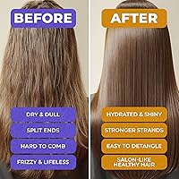 Vista 2 de VAO Mascarilla capilar acondicionadora profunda para cabello dañado, mascarilla hidratante para cabello seco dañado con aceite de argán, manteca