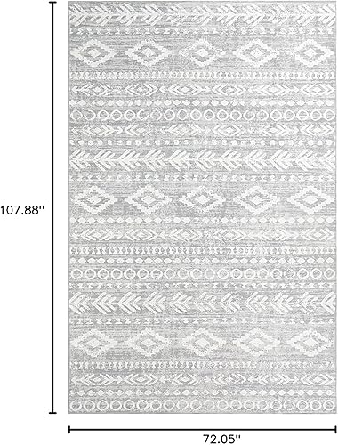 Miniatura 11 de Lahome Alfombras de cocina antideslizantes, lavables para entrada, estilo bohemio, blanco y negro, 2 x 3, alfombra de baño ultrafina con estampado