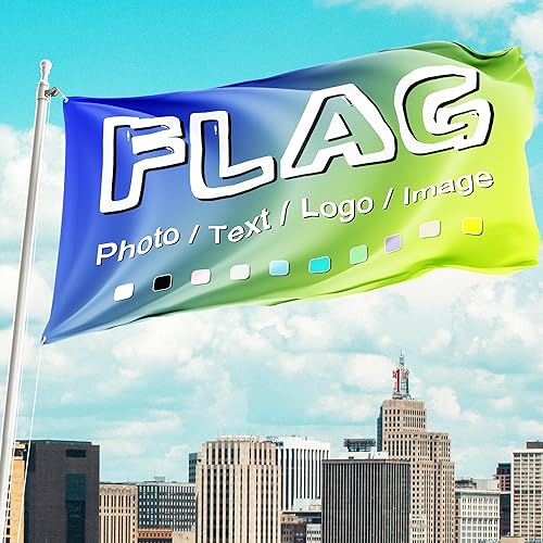 Miniatura 10 de Bandera personalizada de 3 x 5 pies, banderas personalizadas de doble cara para exteriores, haz tu propio logotipo, foto, imagen, texto, banderas de