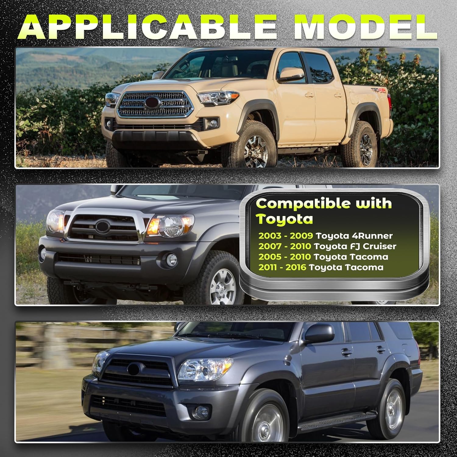 48409-60020 48190-60020 Lower Control Arm Cam Bolts Kit, Front Alignment Camber Toe Adjustment Bolts Compatible with 2003-2009 Toyota 4Runner; 2007-2010 FJ Cruiser and 2005-2016 Tacoma