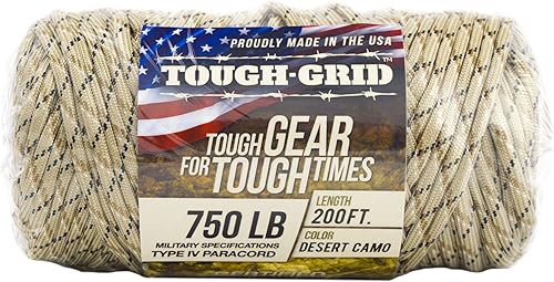 Miniatura 34 de TOUGH-GRID - Cuerda paracaídas de 340 kg, cuerda paracaídas 100% nailon Mil-Spec tipo IV utilizada por el ejército de Estados Unidos, ideal