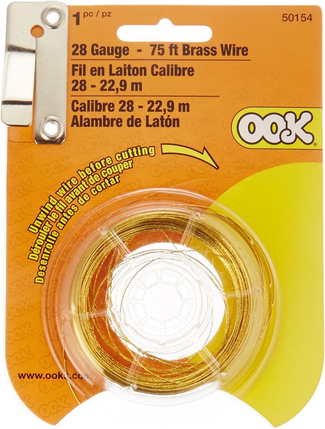 OOK 50154 28 Gauge, 75ft Brass Hobby Wire Home & Kitchen