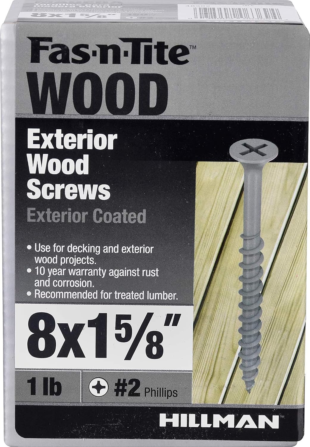 Fas-n-Tite Exterior Coated Wood Screw - 1lb Box (#8 x 1-5/8")