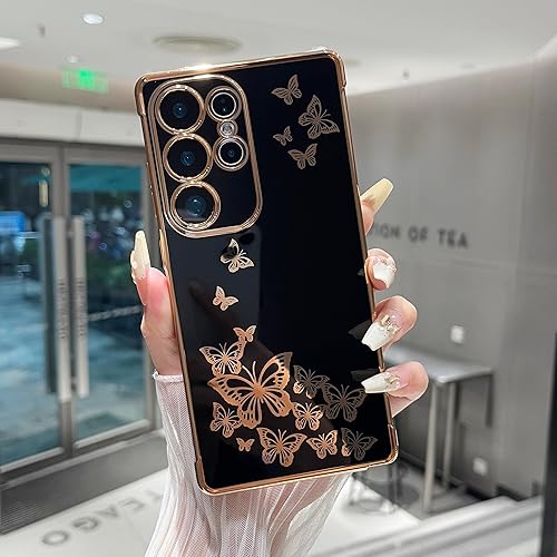 Miniatura 5 de ZTOFERA Funda de teléfono para Samsung Galaxy S23 Ultra 5G Elegante funda de teléfono con diseño de mariposa, para niñas y mujeres encantadoras,