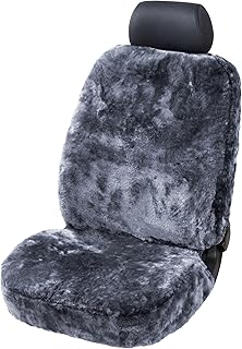 WALSER lambskin car seat cover Nineve, 100% lambskin seat cover for car, 1 piece lambskin car seat cover front seats, car seat cover lambskin, car seat cover fur, lambskin car seat anthracite