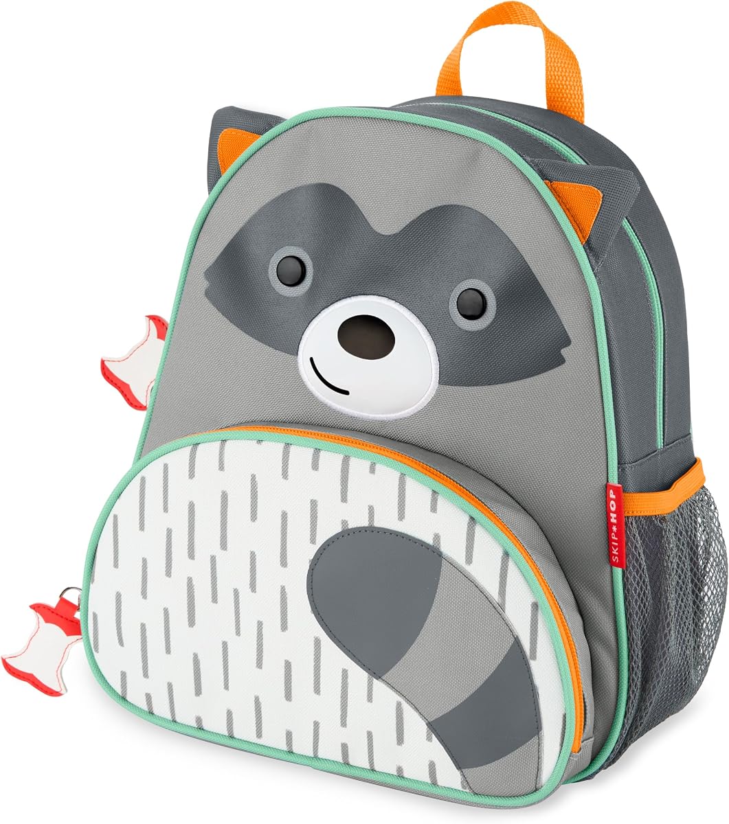 Mochila para niños pequeños Skip Hop, zoológico preescolar de 3 a 4 años, mapache
