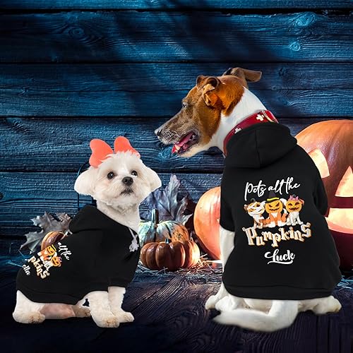 Miniatura 10 de Atdesk Sudadera con capucha personalizada para perro de Halloween, sudadera con capucha para perro con nombre personalizado, sudadera con capucha