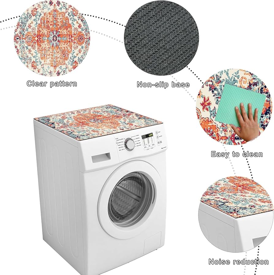 24 "x24" Washer And Dryer Top Protector Silicone Mat Square Waterproof