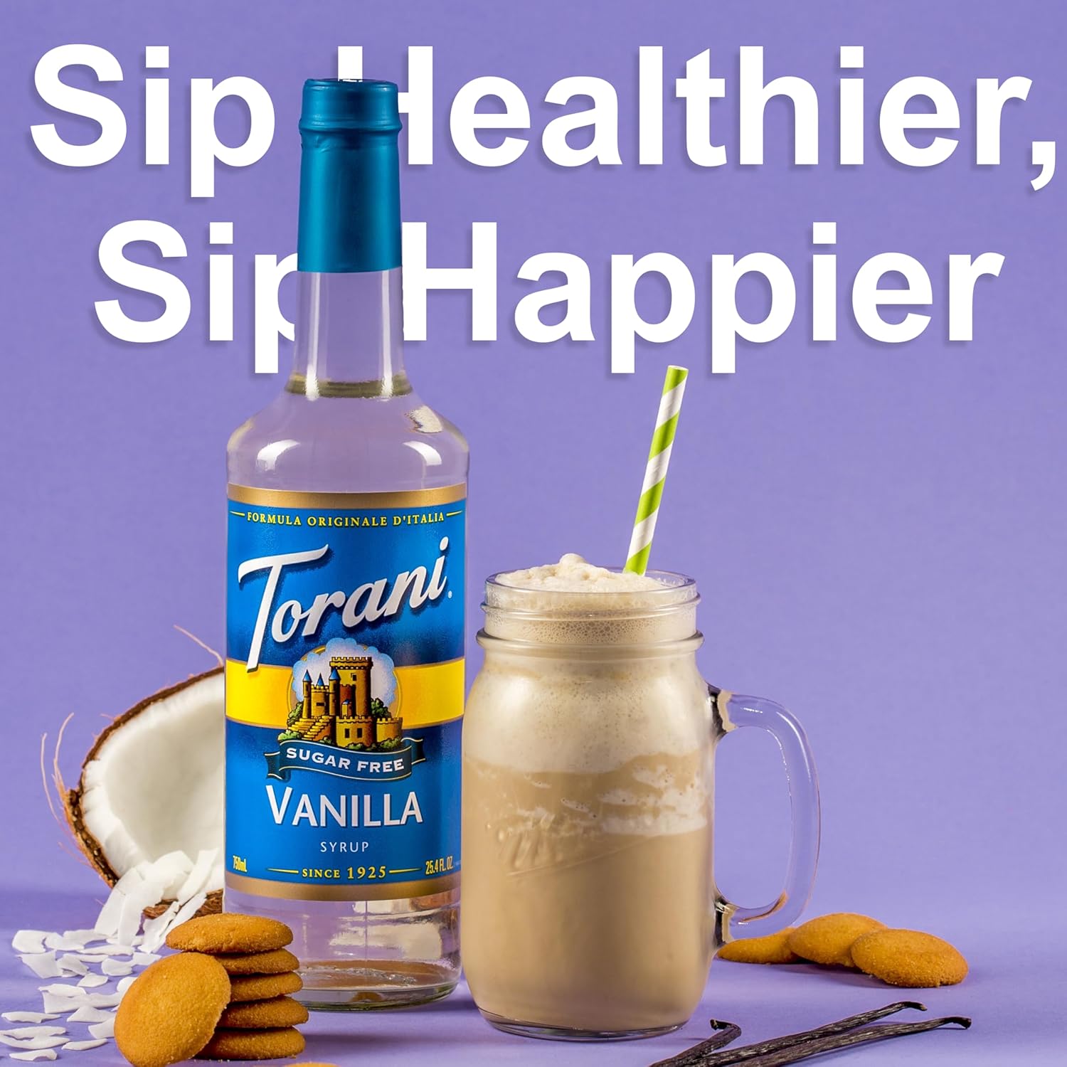 Coffee Syrup Variety Pack - Sugar Free Caramel & Vanilla Syrups for Coffee with 2 Jimoco Syrup Pump Dispenser Compatible with 25.4 Ounces Syrup Bottle - Flavoring For Coffe, Soda, Frappes, Lattes