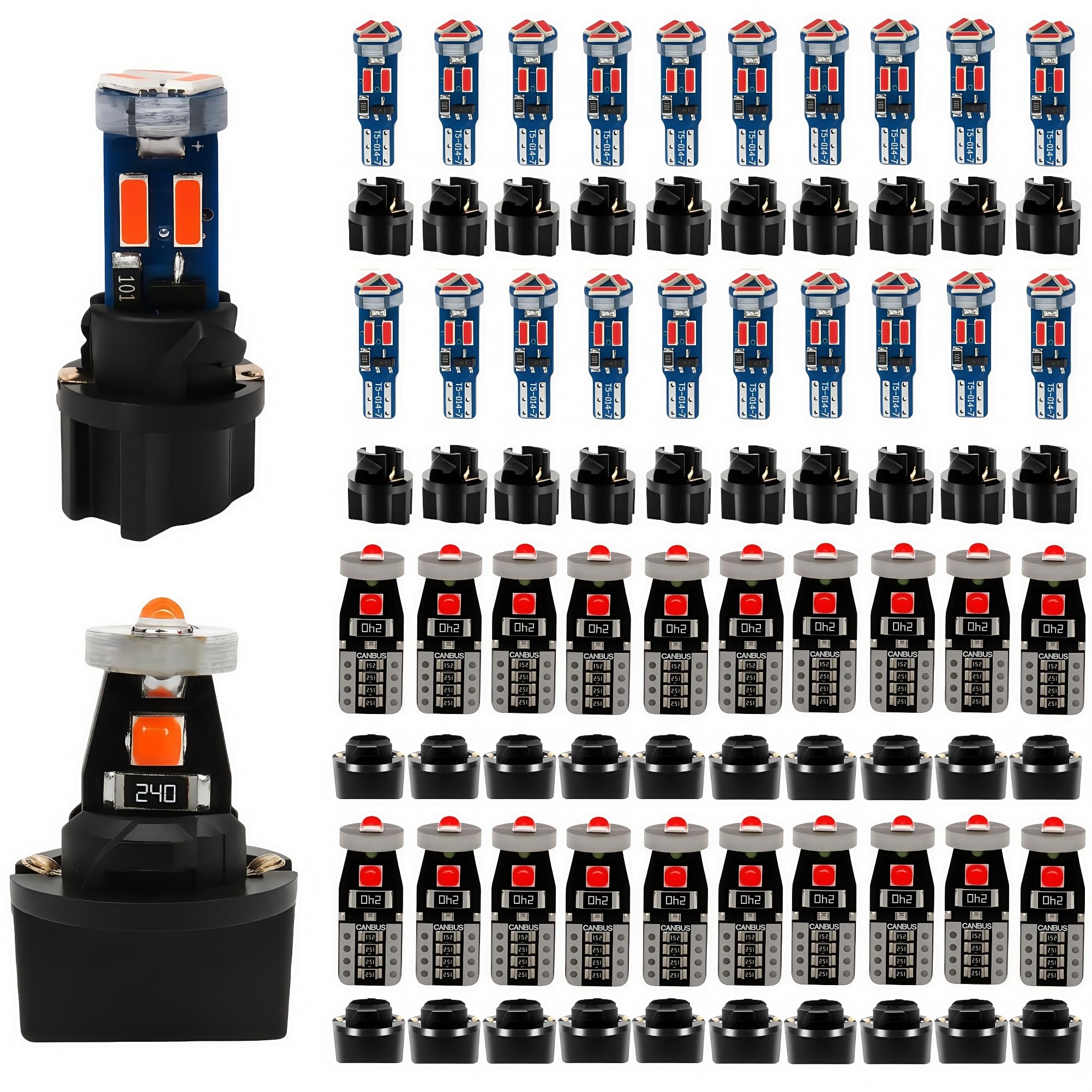 Photo 1 of WLJH T10 T5 LED Bulbs with Twist Sockets - Red