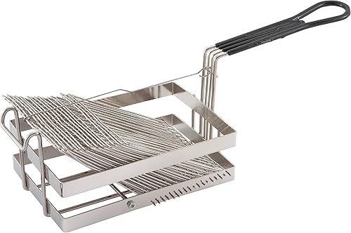 Winco Cesta para tostada TB-18 con capacidad para 18 carcasas acero inoxidable mediana